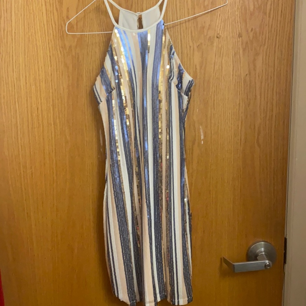 Sequin stripe dress, worn once
